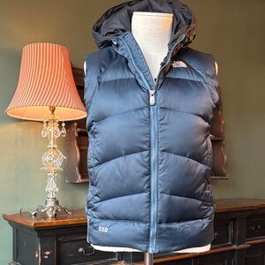 Women's The North Face Navy Hooded Puffer Vest